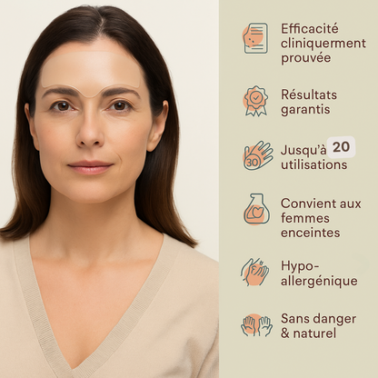 Patch Frontale Anti-Rides - 1 Patch d'Occlusion en Silicone réutilisable 30 fois