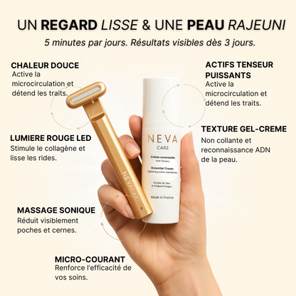 Soin Intégral 4-en-1 Anti-Cernes & Rides : Stylo LED et Crème Essentielle